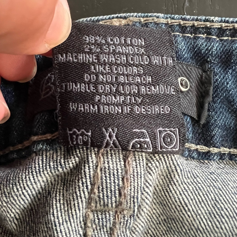 Black Crystal Stylish Blue Denim Jeans size 9 - Picture 11 of 11